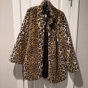 Leopard Print Teddy Jacket